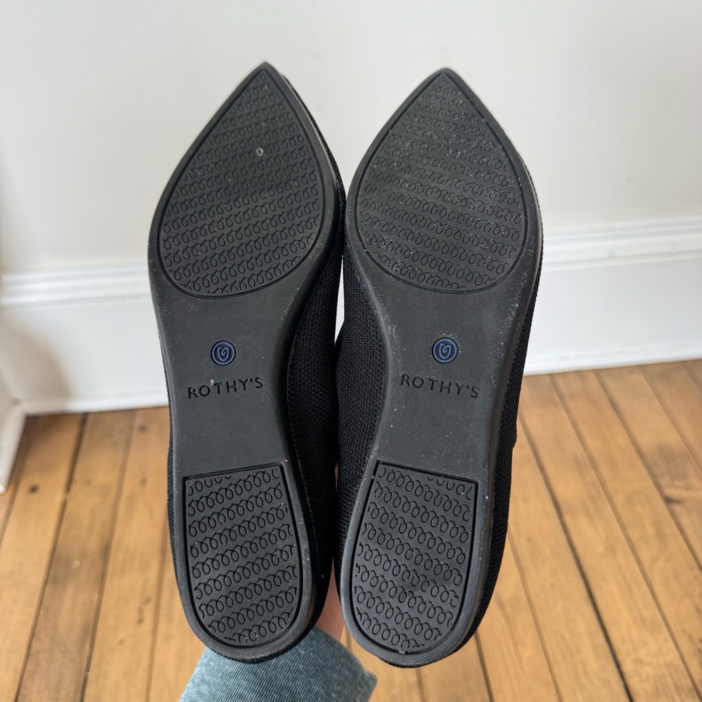 Rothy’s The Point Black Pointed Ballet Flat 7 - Picture 11 of 12